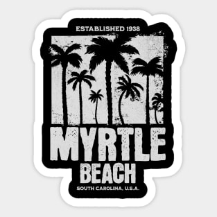 Myrtle Beach, South Carolina Palm Trees Sticker